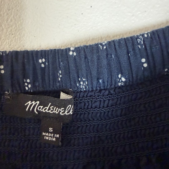 Madewell Smocked Ruffle Mini Skirt Bandana Floral Lined Cottage BoHo Dainty SZ S - Picture 6 of 11